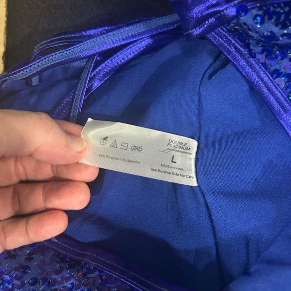 Elegant Blue Women's Dance Dress - Picture 2 of 8